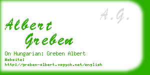 albert greben business card